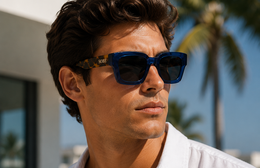 SOBE Premium Blue Havana Polarized Sunglasses