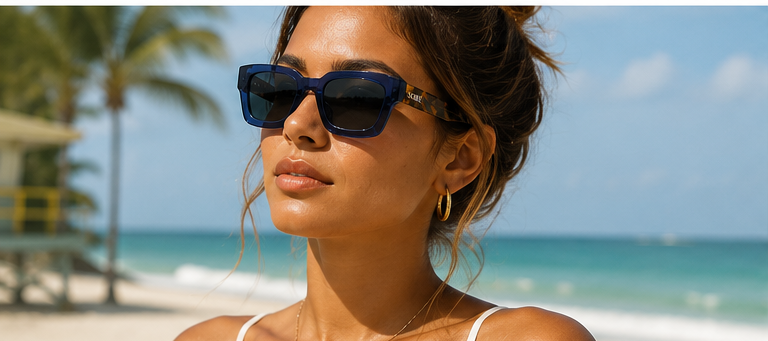 SOBE Premium Blue Havana Polarized Sunglasses