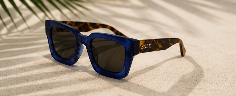 SOBE Premium Blue Havana Polarized Sunglasses