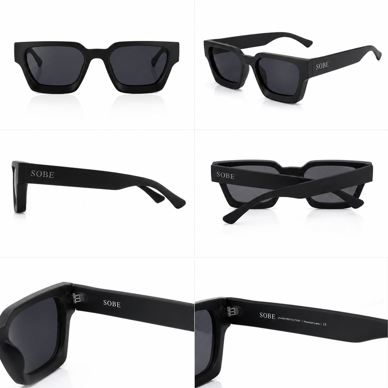SOBE Essentials Matte Black Sunglasses